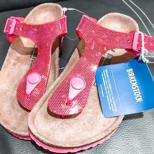 NWT Girls Pink Glitter Birkenstock’s!